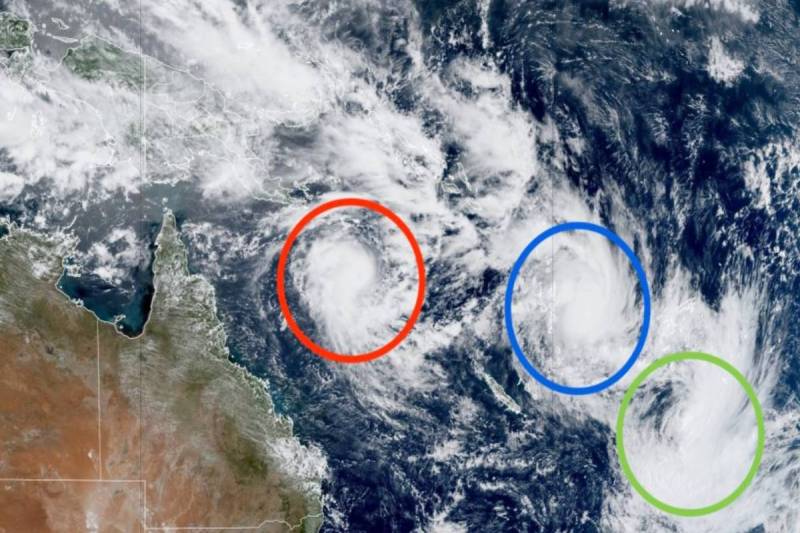 Three Cyclone Active together