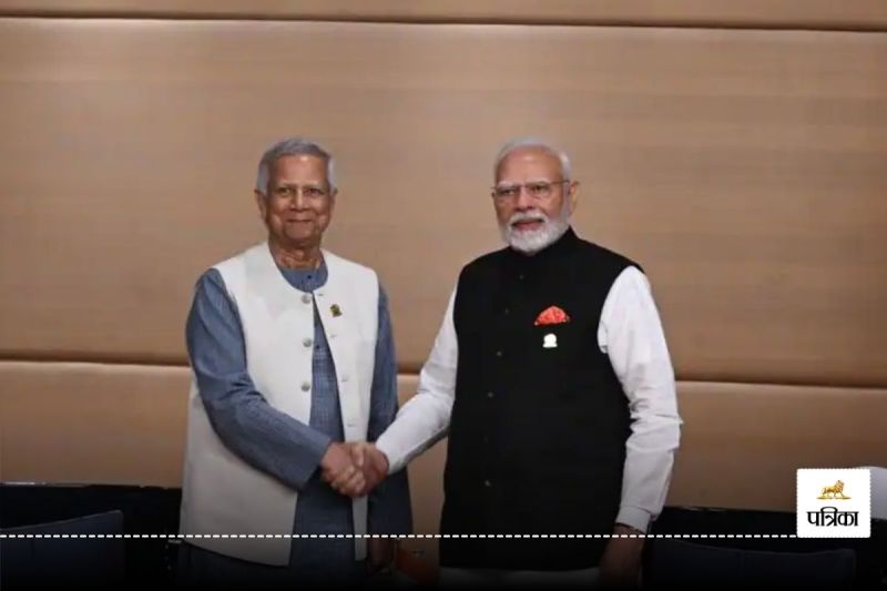 PM Modi और मोहम्मद यूनुस के बीच हुई मुलाकात।