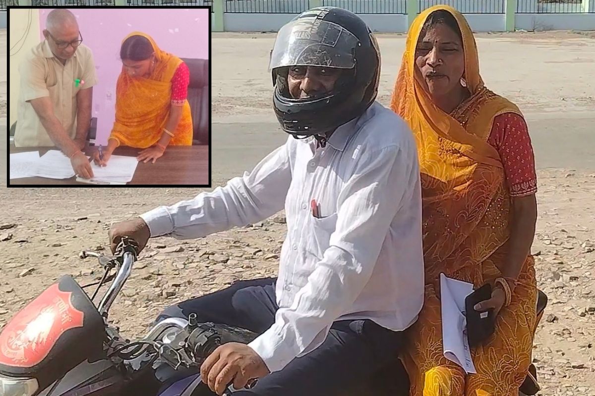 Jhunjhunu News: प्रधान का कार्यभार ग्रहण करने पति के साथ बाइक से पहुंची सरला,
अफसर-कर्मचारियों को दी चेतावनी