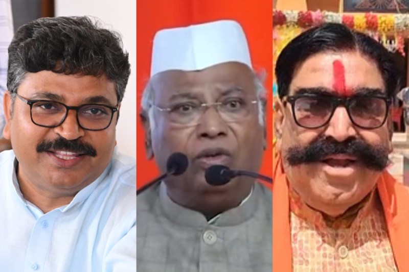 Tikaram Jully, Mallikarjun Kharge and Gyandev Ahuja