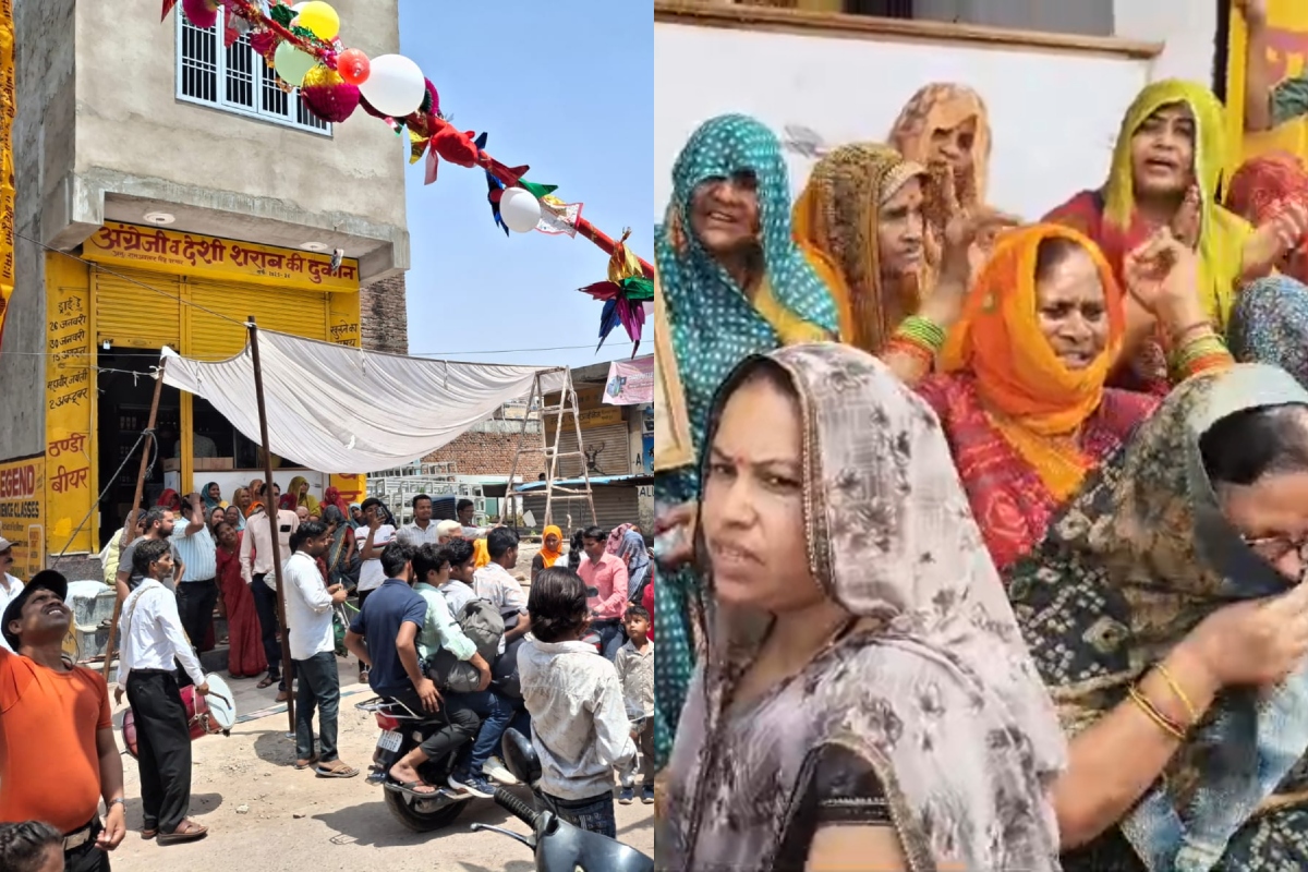 Unique protest by women against liquor shop in Dholpur
