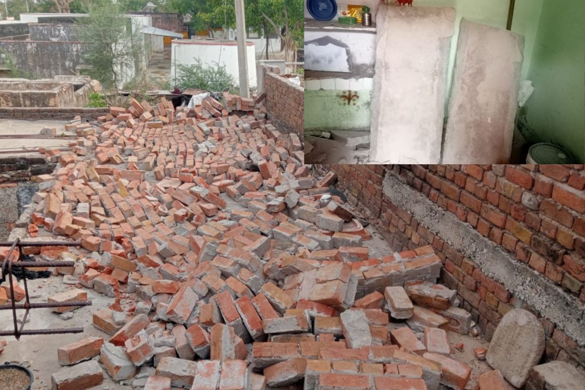 Tonk News: अंधड़ ने मचाई तबाही, गुराई में दीवार ढहने से मकान की छत से टूटी 13
पट्टियां