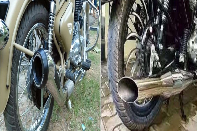 साइलेंसर बदलकर कानफोडू आवाज से लोग परेशान, पुलिस ने 30 दोपहिया वाहन को किया जब्त