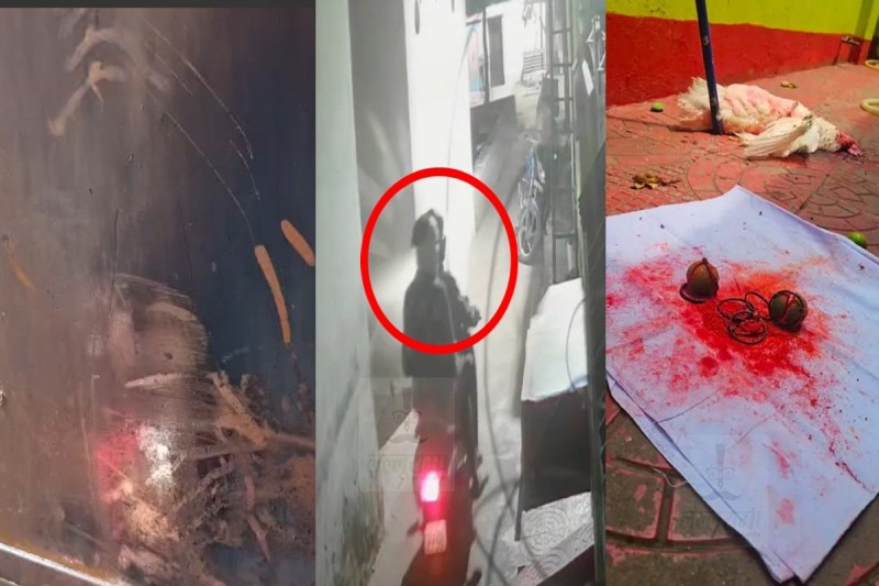 भिलाई में 2 युवकों ने मुर्गे की बलि चढ़ाकर फेंका टोना-टोटका का सामान, तो दूसरे घर के दरवाजे में लगाई आग, दहशत