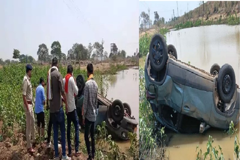 CG News: अनियंत्रित होकर पलटी कार, बाल-बाल बची नायब तहसीलदार