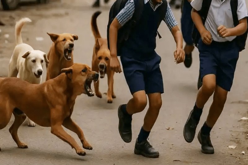 कसडोल में पागल कुत्ते ने 20 लोगों को काटा (photo-patrika)