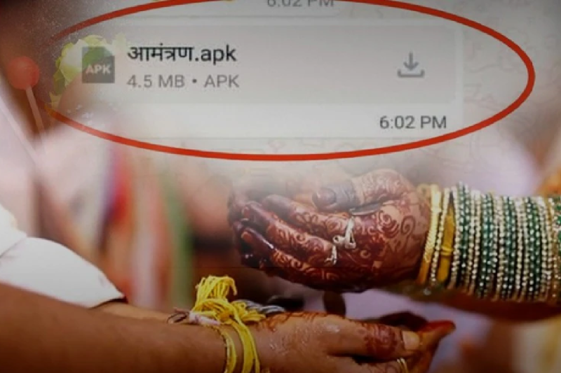 cyber fraud through APK file of digital wedding invitation