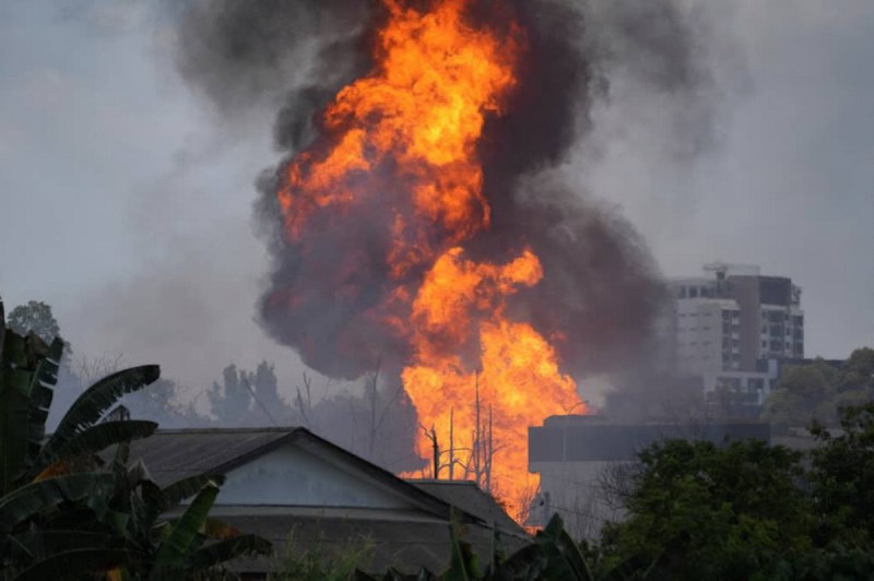 Fire in China