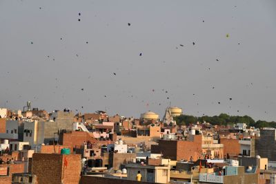 अक्षय तृतीया के अवसर पर बीकानेर शहर में जमकर पतंगबाजी हुई।