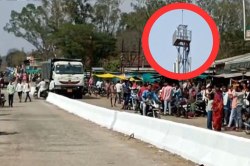 टावर पर चढ़कर नशेड़ी का हाई वोल्टेज ड्रामा, गांववालों की अटकीं सांसें! - image