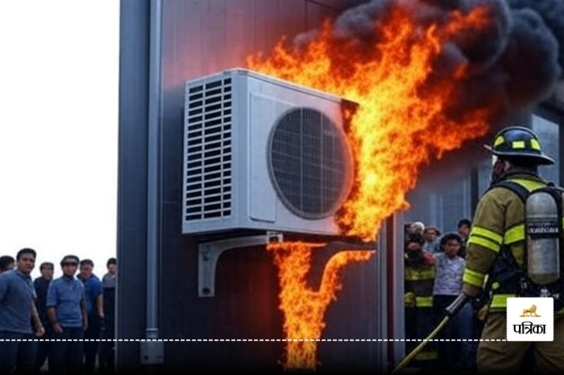 रायगढ़ कलेक्टर कोर्ट में AC का स्वीच ऑन करते ही हुआ धमाका, बाल-बाल बचे कर्मचारी...(PHOTO-PATRIKA)