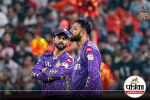 SRH vs KKR Match Highlights: मैच के दौरान केकेआर के कप्‍तान अजिंक्‍य रहाणे और गेंदबाज वरुण चक्रवर्ती। (फोटो सोर्स: एक्‍स@/IPL)