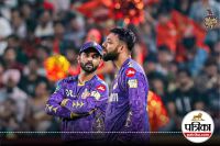 SRH vs KKR Match Highlights: मैच के दौरान केकेआर के कप्‍तान अजिंक्‍य रहाणे और गेंदबाज वरुण चक्रवर्ती। (फोटो सोर्स: एक्‍स@/IPL)