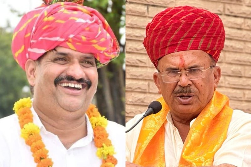 BJP MLA Kanwarlal Meena and Speaker Vasudev Devnani