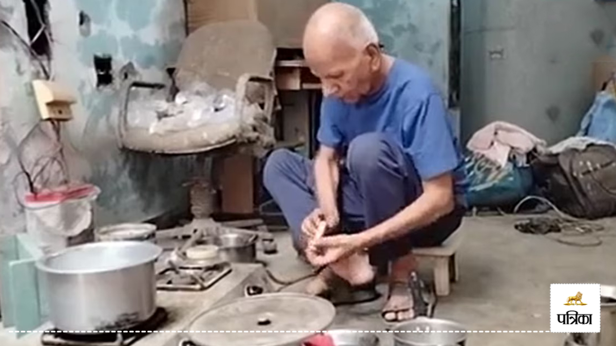 Cancer stricken father forced to stumble in sambhal