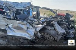 डॉक्टर, पत्नी, बेटा-बेटी समेत 6 लोगों की मौत, 2 गंभीर रूप से घायल, झपकी आने से
कार डिवाइडर तोड़ ट्रक से टकराई  - image