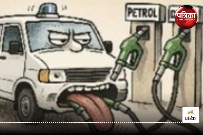 सरकारी गाड़ी में 25 लाख का पेट्रोल और डीजल (Photo-Patrika)