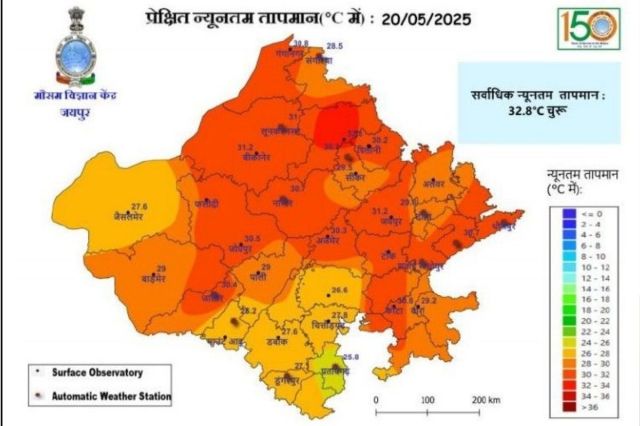 राजस्थान के 14 शहरों में मंगलवार को हीटवेव का रेड अलर्ट