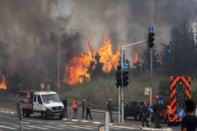 Fire in israel