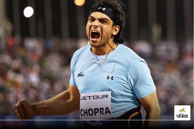 दोहा डायमंड लीग 2025 में 90 मीटर के थ्रो को पहली पर पार करने के बाद नीरज चोपड़ा (फोटो क्रेडिट- Twitter PM Modi)