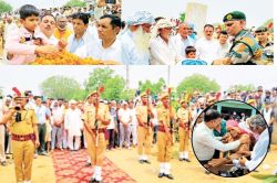 Rajasthan: तिरंगा यात्रा के साथ घर पहुंची जवान की पार्थिव देह तो रो पड़ी
वीरांगना, 8 साल के बेटे ने सैल्यूट करके पिता को दी मुखाग्नि - image