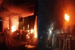 एमपी में भीषण आग, एक साथ भभकीं 10 दुकानें, 2 करोड़ से ज्यादा का सामान खाक - image