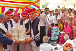 नागौर के रिकॉर्ड तोड़ मायरों की लिस्ट देखकर चौंक जाएंगे आप, गिफ्ट में देते हैं
करोड़ों रुपए कैश, कई प्लॉट, सोने-चांदी के जेवर और गाड़ियां - image