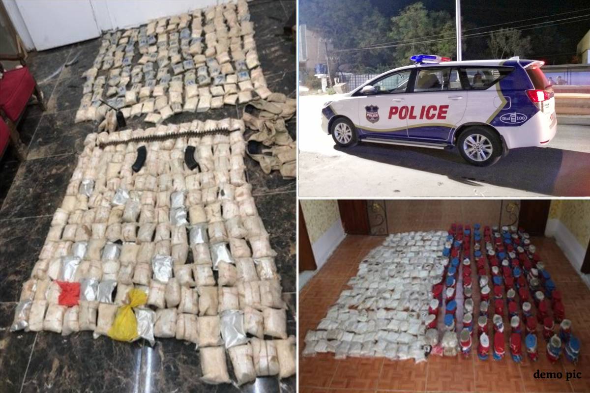पुलिस को देख… ड्रग्स स्मगलर ने दौड़ा दी कार, 25 लाख का मादक पदार्थ जब्त