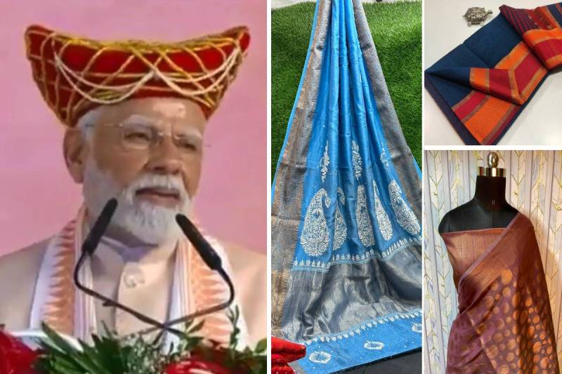 PM Modi On Maheshwari Saree in Bhopal