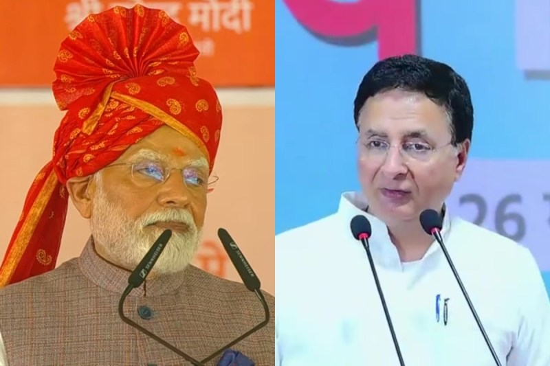 PM Modi and Randeep Surjewala