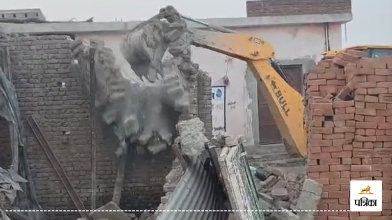 Properties of murder accused block pramukh razed to ground sambhal