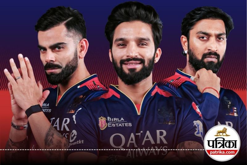 RCB vs SRH Head to Head: आरसीबी के स्टार प्लेयर विराट कोहली, रजत पाटीदार और क्रुणाल पंड्या। (फोटो सोर्स: एक्स@/IPL)