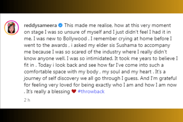 Sameera Reddy Latest Post