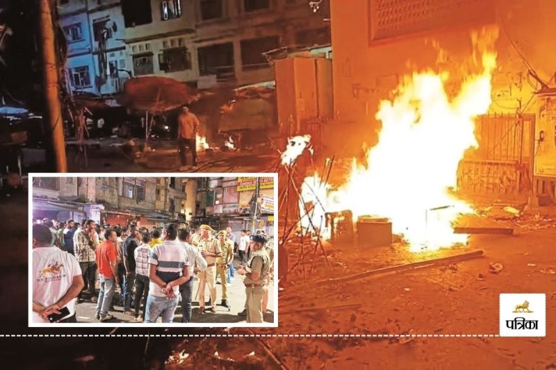 Udaipur Two Parties Dispute Arson after Sword Fight Tension increased Police Deployed