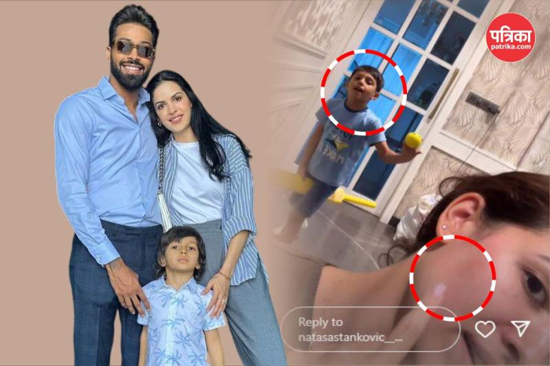 हार्दिक पांड्या के बेटे अगस्त्य ने मारा Six