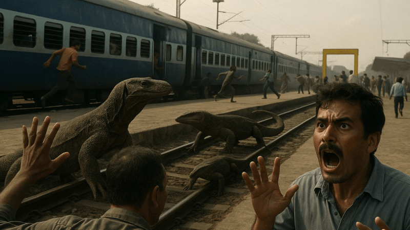 panic due to the increasing number of poisonous monitor lizards at Bina railway station of sagar in mp news