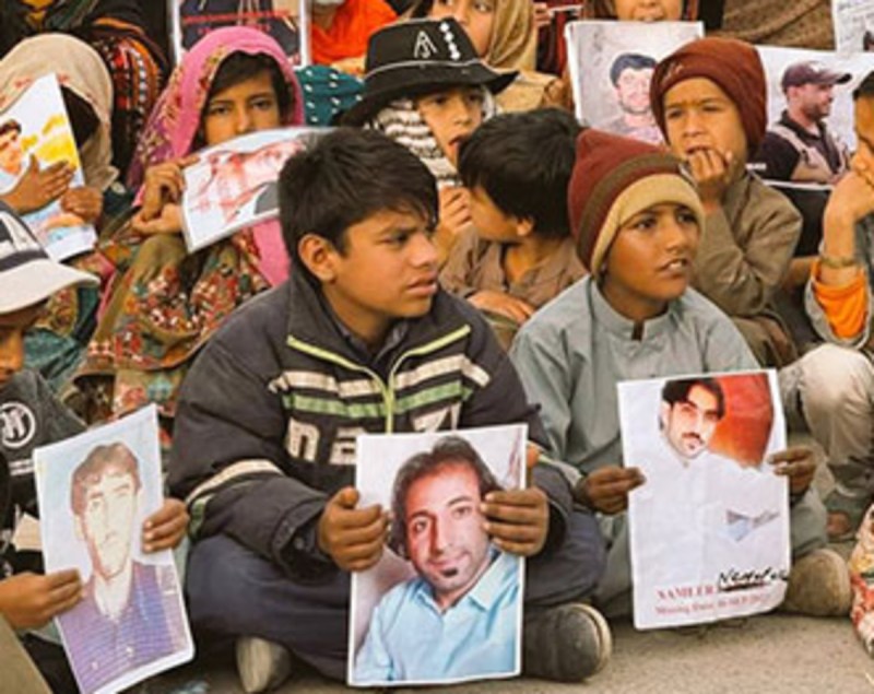 Baloch kids protesting