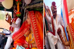 ट्रक चलाते हुए लाया दूल्हा, नाचते-गाते ले गया दुल्हनियां, अबतक नहीं देखी होगी
ऐसी विदाई, Video - image