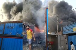 VIDEO : जयपुर में लगी भीषण आग, सुबह सुबह मच गई अफरा-तफरी, दौड़ी दमकलें और पुलिस,
दहशत में आए लोग.. - image