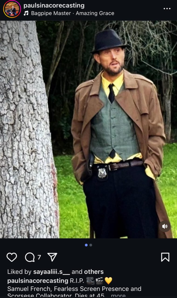 Killers of the Flower Moon Actor Samuel French Death