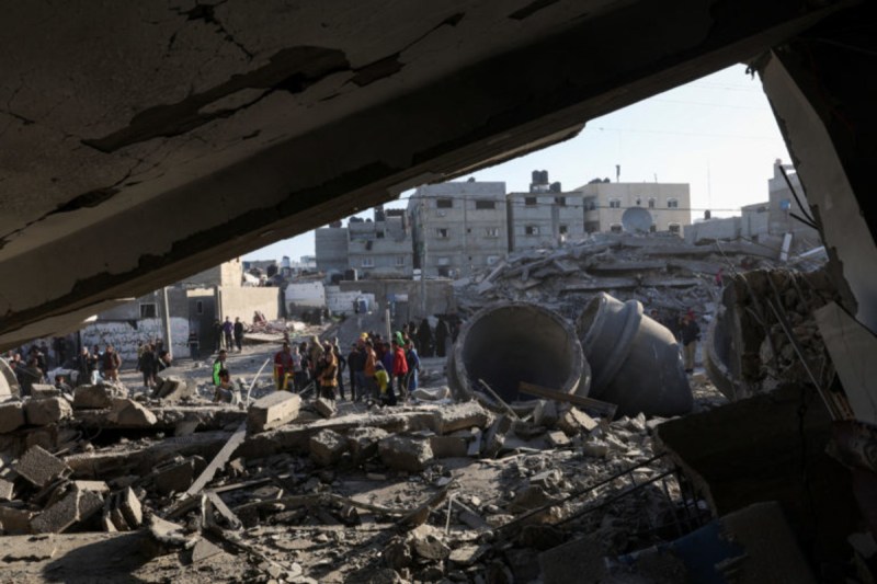 Aftermath of Israeli air strikes in Gaza