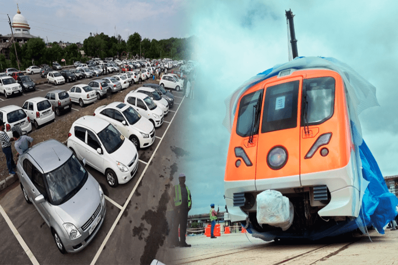 Parking built within 5 km radius of metro station