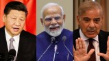 Chinese President Xi Jinping, Indian Prime Minister Narendra Modi and Pakistani PM Shehbaz Sharif