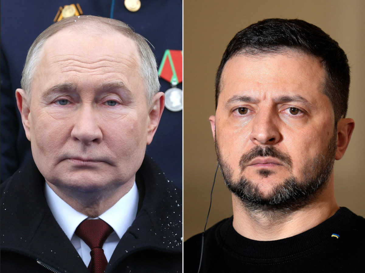Vladimir Putin and Volodymyr Zelenskyy
