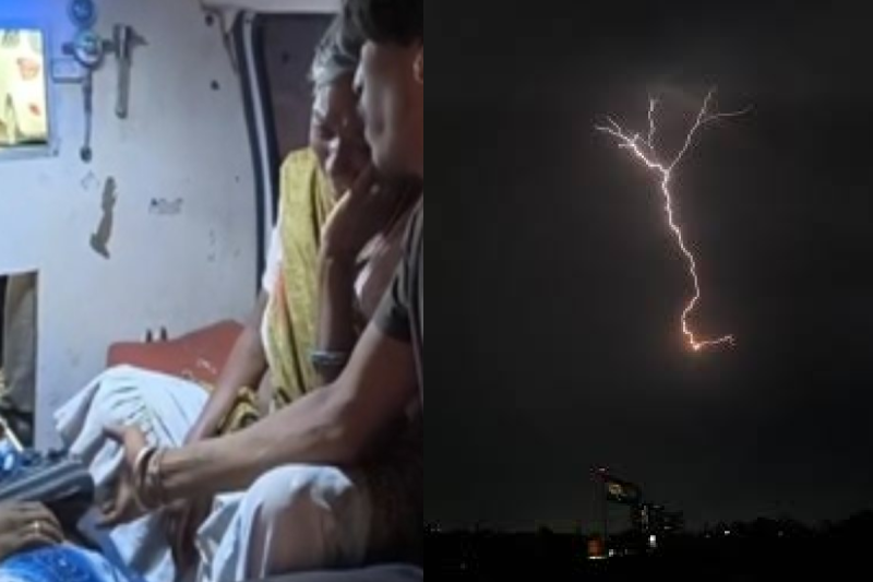 5 month Pregnant worker working in the field was struck by lightning and died on the spot in dhar mp news