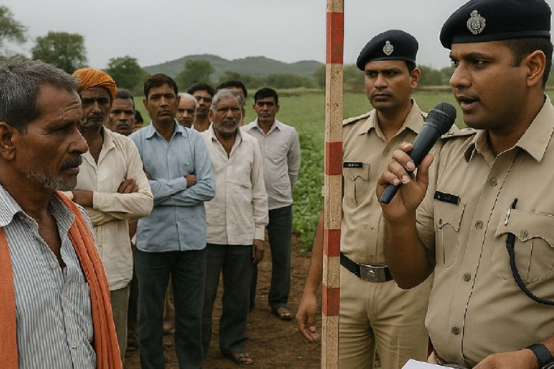 Revenue Department and Police is running a special demarcation campaign to solve land disputes in Jhabua before Monsoon in mp
