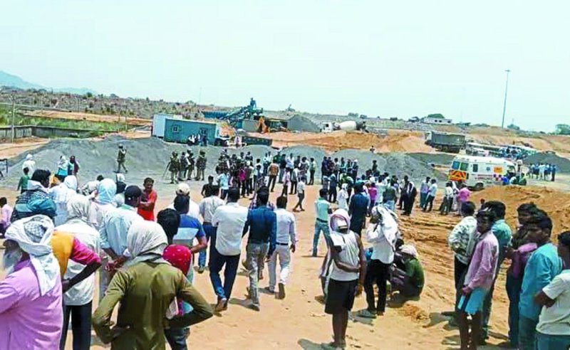 बंधौरा में हादसा: ऐश डैम निर्माण के दौरान मलबे में दबने से प्रौढ़ की मौत