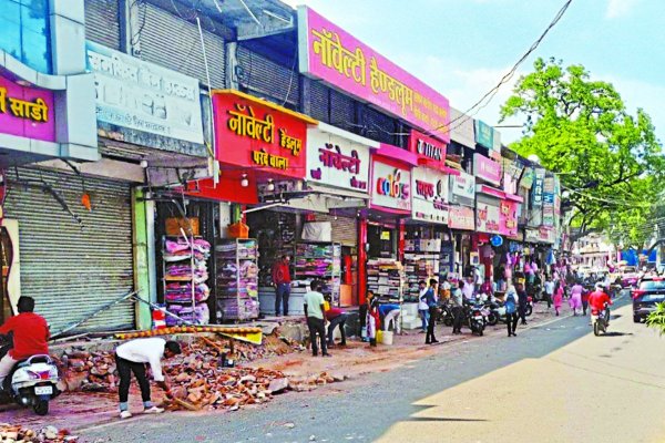 JCB used to remove encroachment