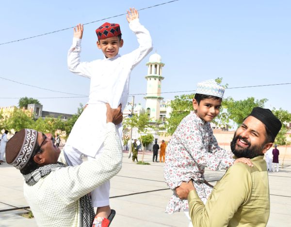 Eid congregational prayer at Badi Idgah on Eidul Adha