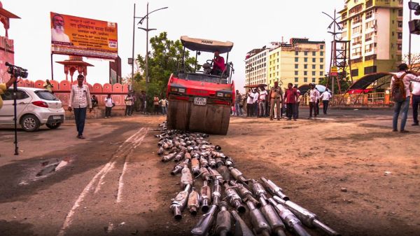 Road rollers end all the silencer 